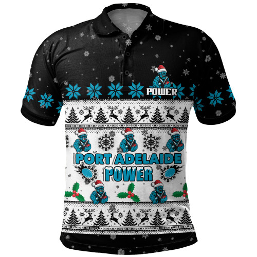 Port Adelaide Polo Shirt Special Ugly Christmas Holiday Footy Fans