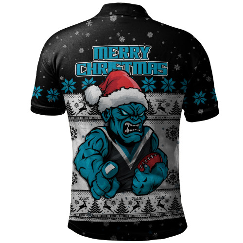 Port Adelaide Polo Shirt Special Ugly Christmas Holiday Footy Fans