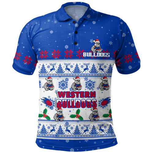 Western Bulldogs Polo Shirt Special Ugly Christmas Holiday Footy Fans