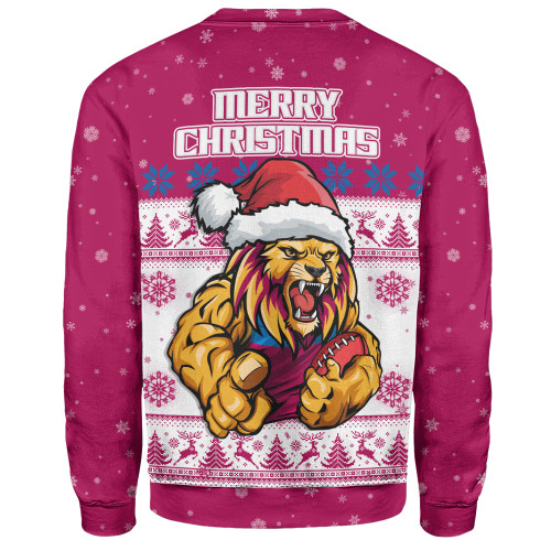 Brisbane Lions Sweatshirt Special Ugly Christmas Holiday Footy Fans