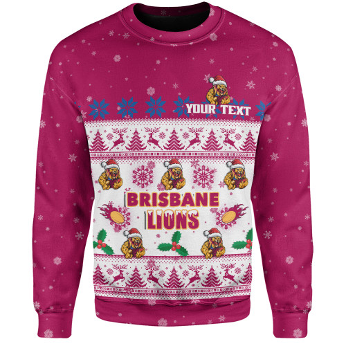 Brisbane Lions Sweatshirt Special Ugly Christmas Holiday Footy Fans