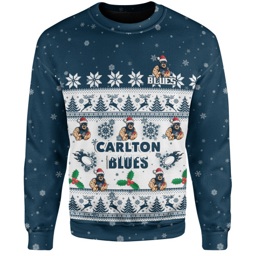 Carlton Sweatshirt Special Ugly Christmas Holiday Footy Fans