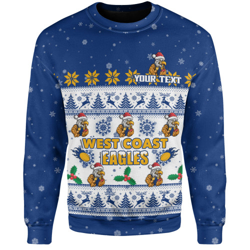 West Coast Eagles Sweatshirt Special Ugly Christmas Holiday Footy Fans