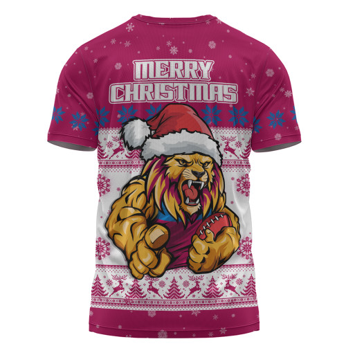 Brisbane Lions T-Shirt Special Ugly Christmas Holiday Footy Fans
