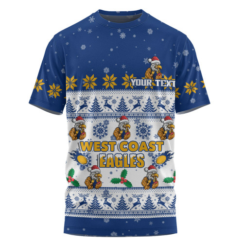 West Coast Eagles T-Shirt Special Ugly Christmas Holiday Footy Fans