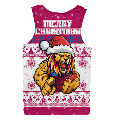 Brisbane Lions Men Singlet Special Ugly Christmas Holiday Footy Fans