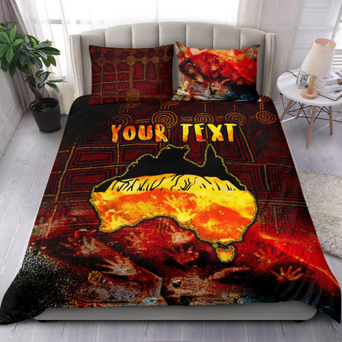 Australia Aboriginal Personalised Bedding Set - Anangu Custodians