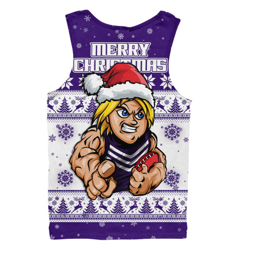 Fremantle Men Singlet Special Ugly Christmas Holiday Footy Fans