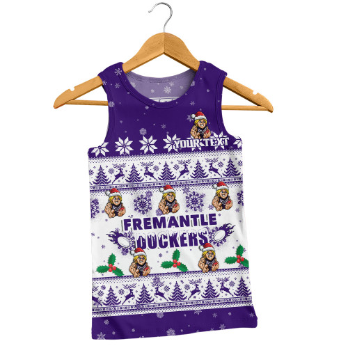 Fremantle Men Singlet Special Ugly Christmas Holiday Footy Fans