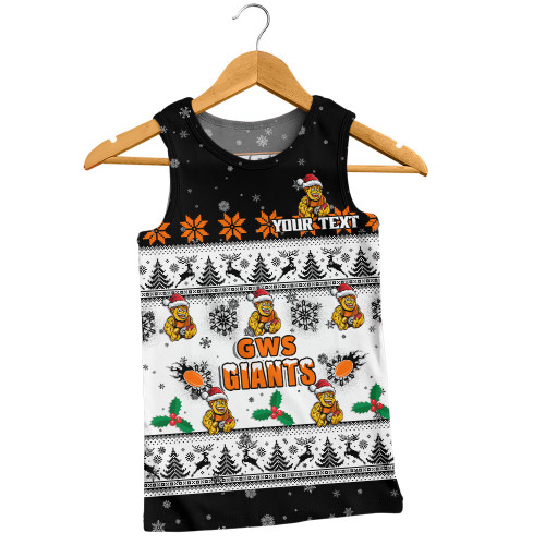 GWS GIANTS Men Singlet Special Ugly Christmas Holiday Footy Fans