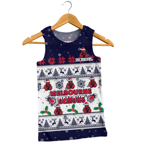 Melbourne Men Singlet Special Ugly Christmas Holiday Footy Fans