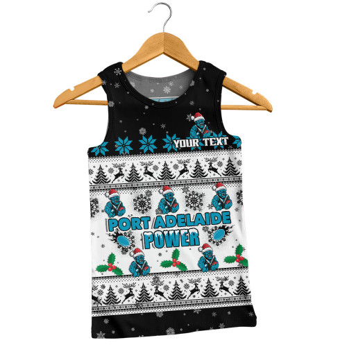 Port Adelaide Men Singlet Special Ugly Christmas Holiday Footy Fans