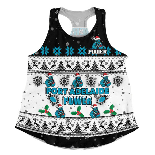 Port Adelaide Women Racerback Singlet Special Ugly Christmas Holiday Footy Fans