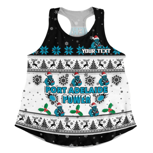 Port Adelaide Women Racerback Singlet Special Ugly Christmas Holiday Footy Fans