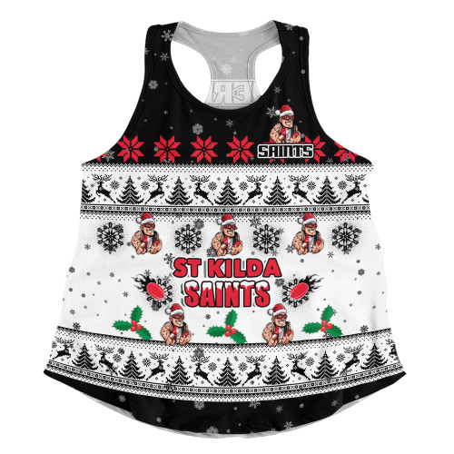 St Kilda Women Racerback Singlet Special Ugly Christmas Holiday Footy Fans