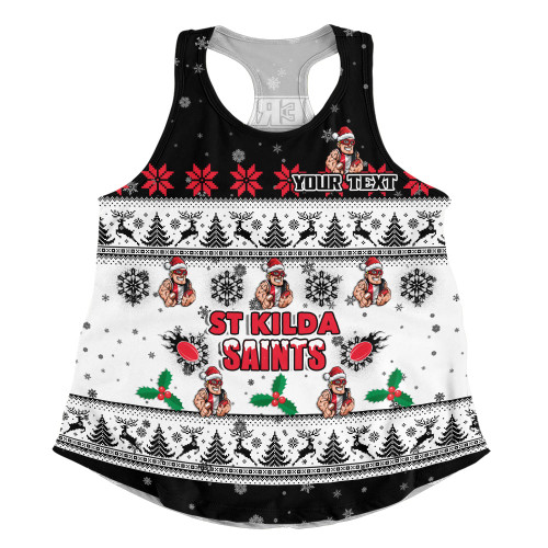 St Kilda Women Racerback Singlet Special Ugly Christmas Holiday Footy Fans