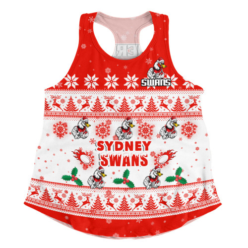 Sydney Swans Women Racerback Singlet Special Ugly Christmas Holiday Footy Fans