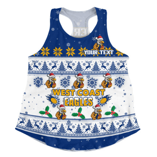 West Coast Eagles Women Racerback Singlet Special Ugly Christmas Holiday Footy Fans