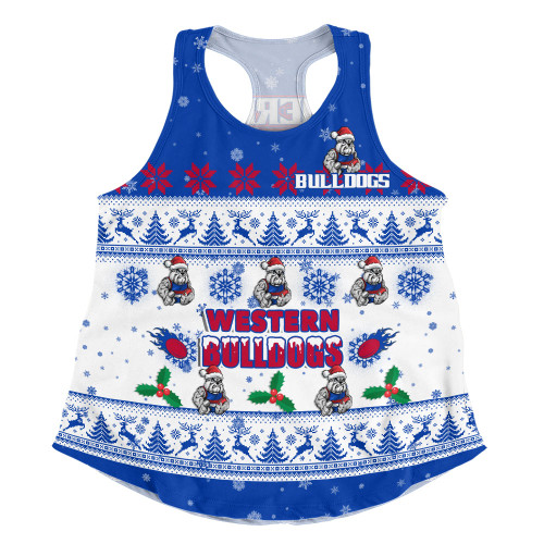 Western Bulldogs Women Racerback Singlet Special Ugly Christmas Holiday Footy Fans