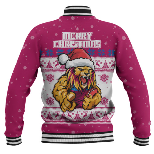Brisbane Lions Baseball Jacket Special Ugly Christmas Holiday Footy Fans