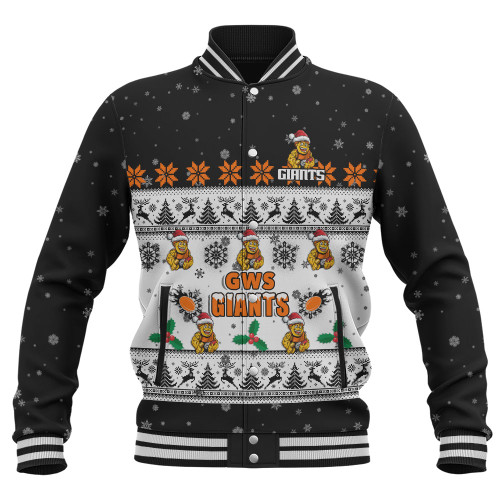 GWS GIANTS Baseball Jacket Special Ugly Christmas Holiday Footy Fans