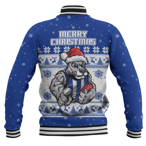 North Melbourne Baseball Jacket Special Ugly Christmas Holiday Footy Fans