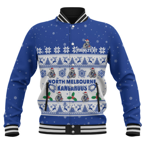 North Melbourne Baseball Jacket Special Ugly Christmas Holiday Footy Fans