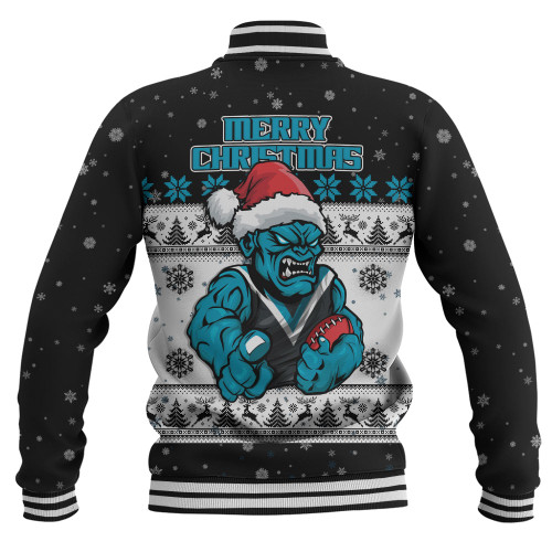 Port Adelaide Baseball Jacket Special Ugly Christmas Holiday Footy Fans