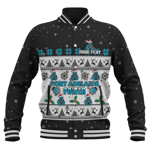 Port Adelaide Baseball Jacket Special Ugly Christmas Holiday Footy Fans
