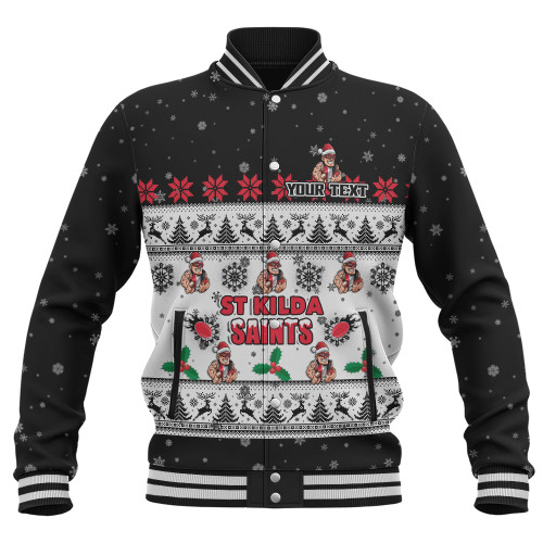St Kilda Baseball Jacket Special Ugly Christmas Holiday Footy Fans