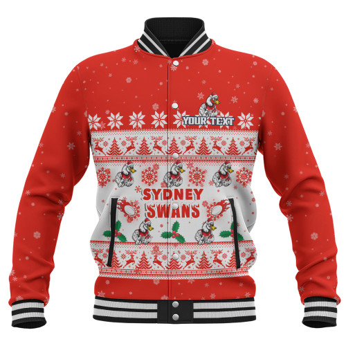 Sydney Swans Baseball Jacket Special Ugly Christmas Holiday Footy Fans