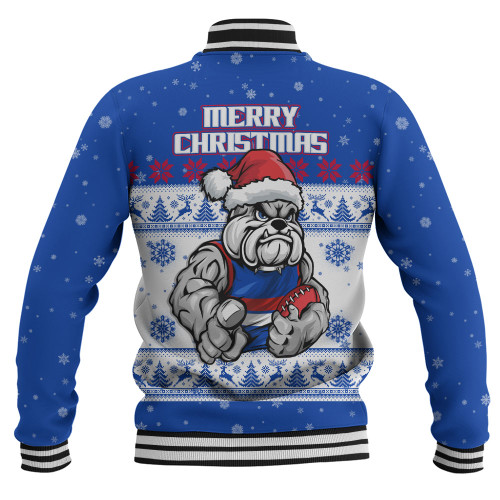 Western Bulldogs Baseball Jacket Special Ugly Christmas Holiday Footy Fans