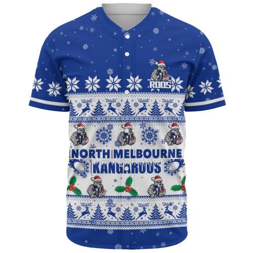 North Melbourne Baseball Shirt Special Ugly Christmas Holiday Footy Fans