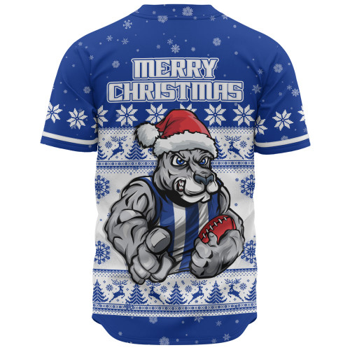 North Melbourne Baseball Shirt Special Ugly Christmas Holiday Footy Fans