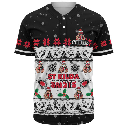 St Kilda Baseball Shirt Special Ugly Christmas Holiday Footy Fans