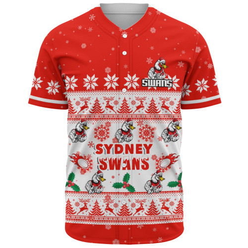 Sydney Swans Baseball Shirt Special Ugly Christmas Holiday Footy Fans
