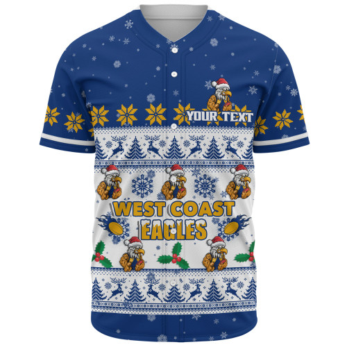 West Coast Eagles Baseball Shirt Special Ugly Christmas Holiday Footy Fans