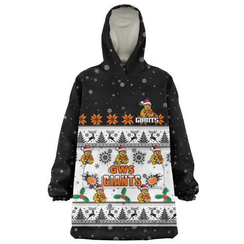 GWS GIANTS Snug Hoodie Special Ugly Christmas Holiday Footy Fans