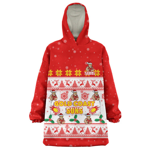 Gold Coast SUNS Snug Hoodie Special Ugly Christmas Holiday Footy Fans