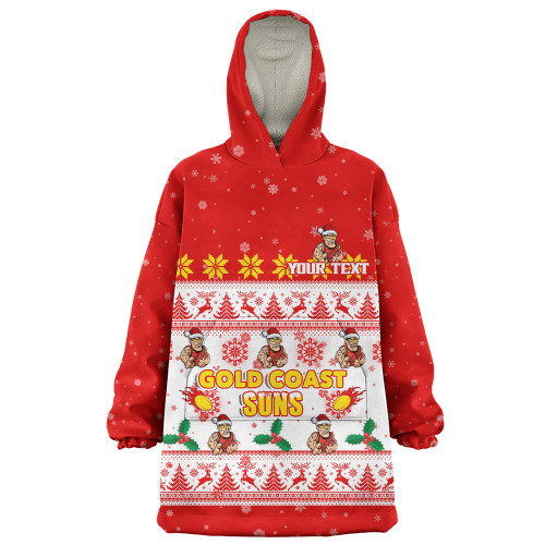 Gold Coast SUNS Snug Hoodie Special Ugly Christmas Holiday Footy Fans
