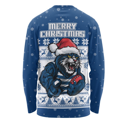 Geelong Cats Long Sleeve T-shirt Special Ugly Christmas Holiday Footy Fans
