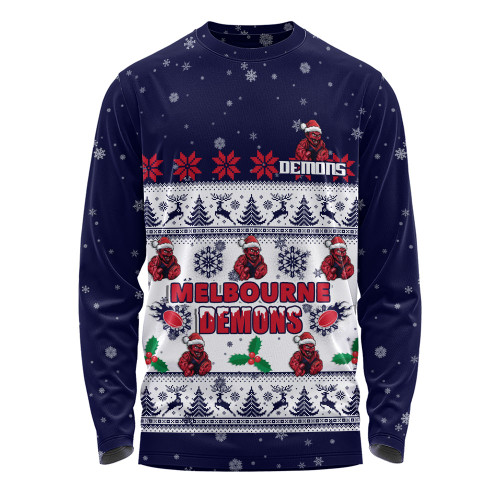 Melbourne Long Sleeve T-shirt Special Ugly Christmas Holiday Footy Fans