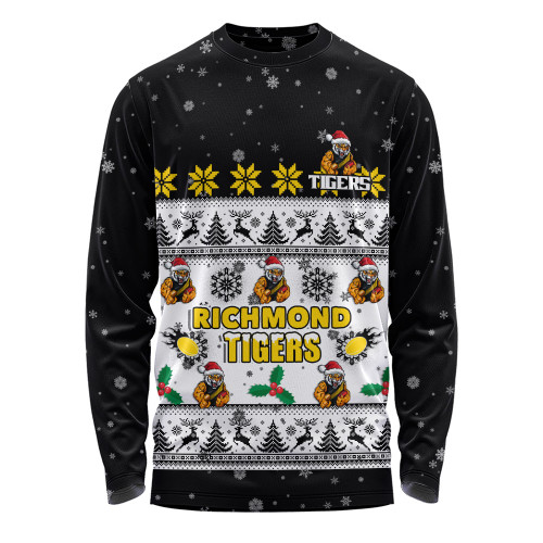 Richmond Long Sleeve T-shirt Special Ugly Christmas Holiday Footy Fans