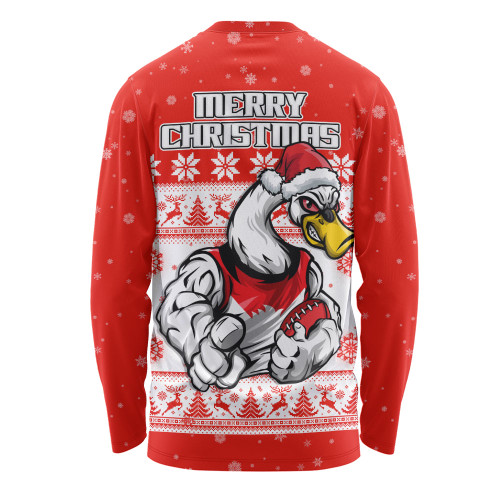 Sydney Swans Long Sleeve T-shirt Special Ugly Christmas Holiday Footy Fans