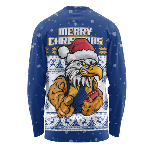 West Coast Eagles Long Sleeve T-shirt Special Ugly Christmas Holiday Footy Fans