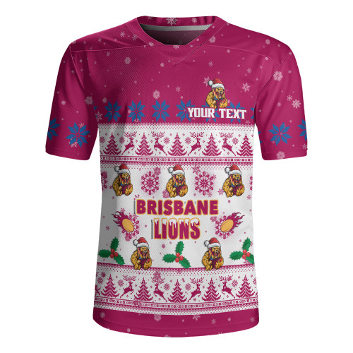 Brisbane Lions Rugby Jersey Special Ugly Christmas Holiday Footy Fans