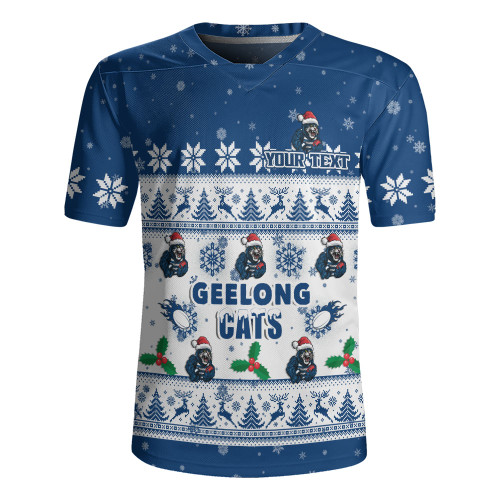 Geelong Cats Rugby Jersey Special Ugly Christmas Holiday Footy Fans