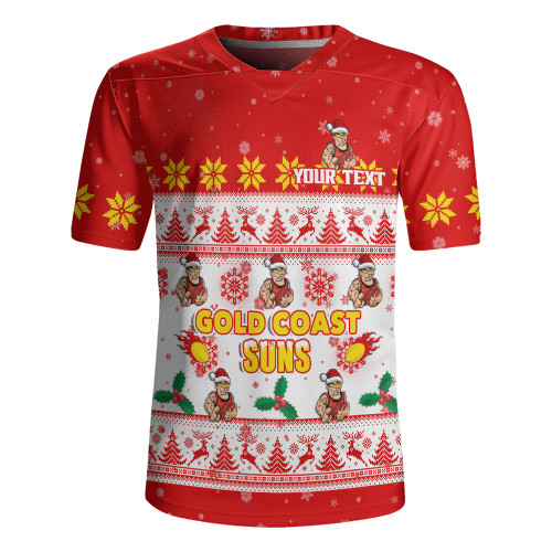 Gold Coast SUNS Rugby Jersey Special Ugly Christmas Holiday Footy Fans