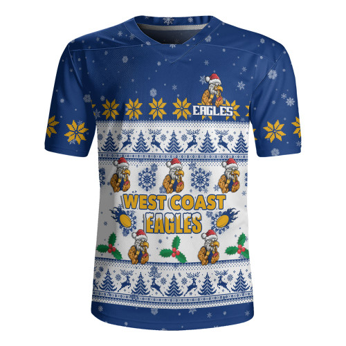 West Coast Eagles Rugby Jersey Special Ugly Christmas Holiday Footy Fans