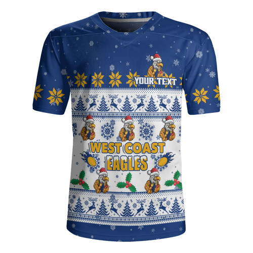 West Coast Eagles Rugby Jersey Special Ugly Christmas Holiday Footy Fans